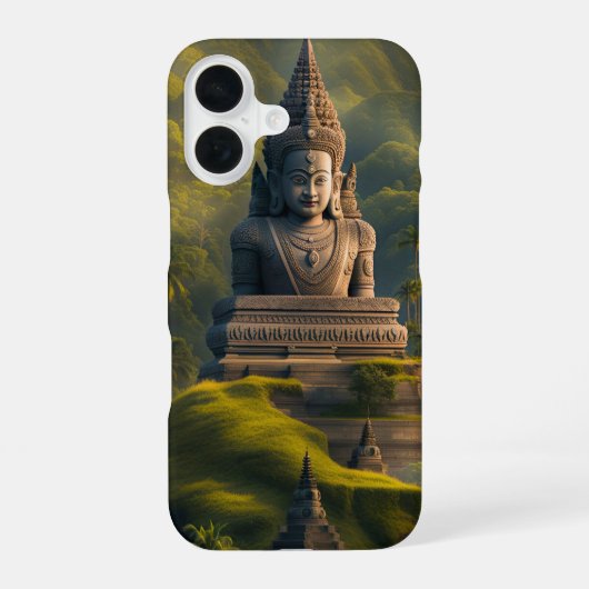 Indonesischer Bergbuddha iPhone 16 Hülle (Rückseite)