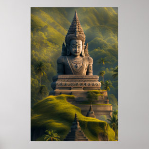 Indonesischer Bergbuddha  Poster