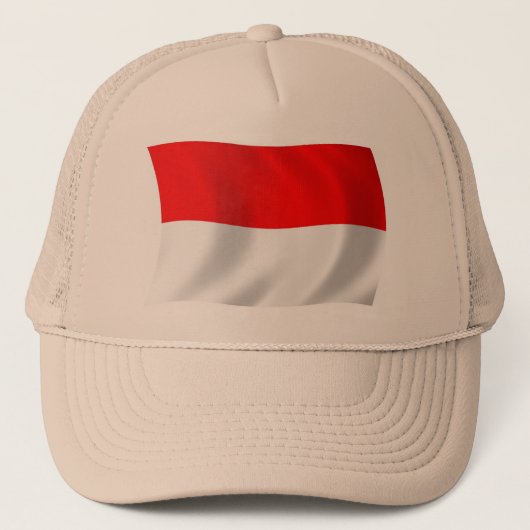 Indonesischer Flaggenhut Truckerkappe (Vorderseite)
