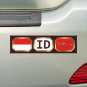Indonesischer Flaggenplan-Code-Autoaufkleber Autoaufkleber (Auf Auto)