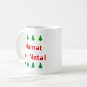 indonesischer Frohe Weihnachten Kaffeetasse (Vorderseite Links)