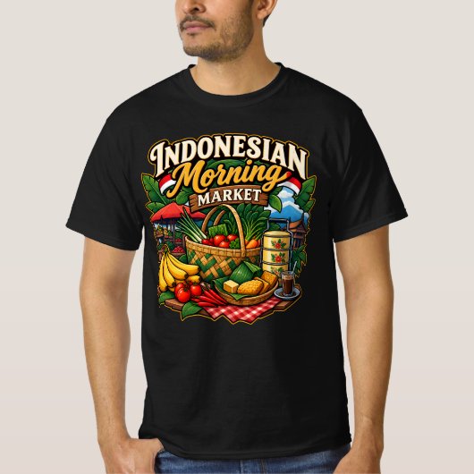 Indonesischer Morgenmarkt T-Shirt (Vorderseite)
