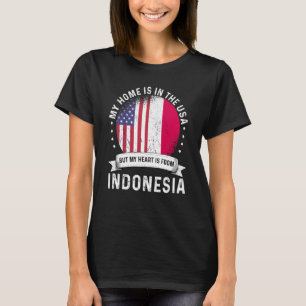 Indonesischer Patriot Grown Proud Zuhause USA F T-Shirt