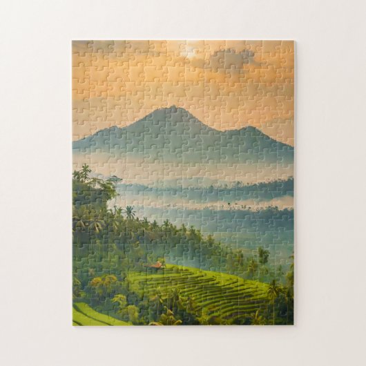 Indonesischer Sonnenuntergang Puzzle (Vertikal)