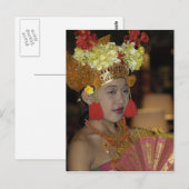 indonesischer Tänzer Postkarte (Vorne/Hinten)