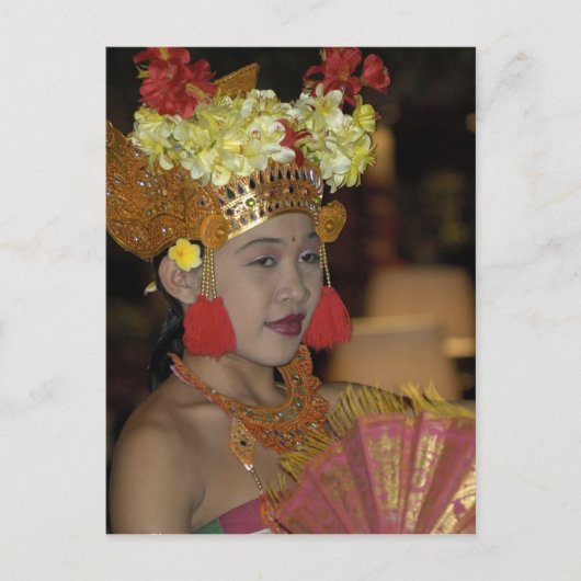 indonesischer Tänzer Postkarte (Vorderseite)