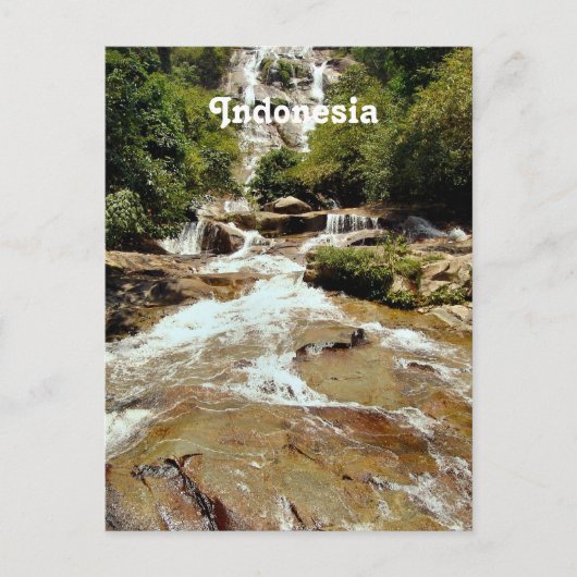 Indonesischer Wasserfall Postkarte (Vorderseite)