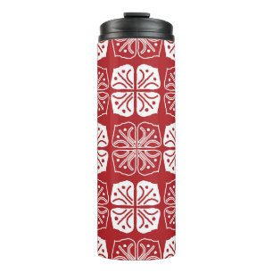 Indonesisches Batik Kawung Gurda Design Thermosbecher