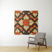 Indonesisches Batik-Motiv mit sehr markantem flo Wandteppich (Beispiel)