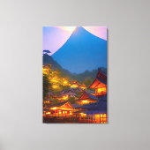 Indonesisches Dorf Sunset Leinwanddruck (Vorderseite)