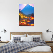 Indonesisches Dorf Sunset Leinwanddruck (Insitu (Schlafzimmer))