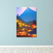 Indonesisches Dorf Sunset Leinwanddruck (Insitu (Holzboden))