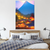 Indonesisches Dorf Sunset Leinwanddruck (Insitu (Schlafzimmer))