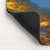 Indonesisches Dorf Sunset Mousepad (Ecke)