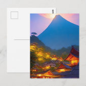 Indonesisches Dorf Sunset Postkarte (Vorne/Hinten)