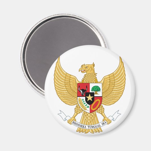indonesisches Emblem Magnet (Vorderseite/Rückseite)