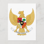 indonesisches Emblem Postkarte (Vorderseite)