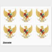 indonesisches Emblem Quadratischer Aufkleber (Blatt)