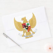 indonesisches Emblem Quadratischer Aufkleber (Umschlag)