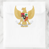 indonesisches Emblem Quadratischer Aufkleber (Tasche)