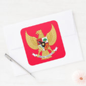 indonesisches Emblem Quadratischer Aufkleber (Umschlag)