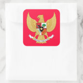 indonesisches Emblem Quadratischer Aufkleber (Tasche)