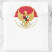 indonesisches Emblem Runder Aufkleber (Tasche)