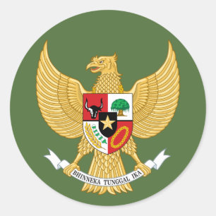 indonesisches Emblem Runder Aufkleber