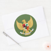 indonesisches Emblem Runder Aufkleber (Umschlag)