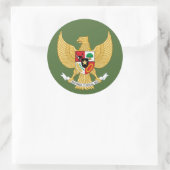 indonesisches Emblem Runder Aufkleber (Tasche)