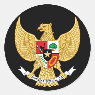 indonesisches Emblem Runder Aufkleber