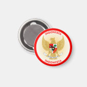 Indonesisches Erbe-Emblem Magnet (Vorderseite/Rückseite)