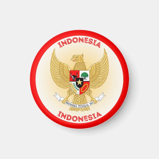 Indonesisches Erbe-Emblem Magnet (Vorne)