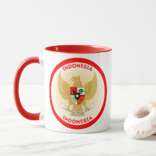 Indonesisches Erbe-Emblem Tasse