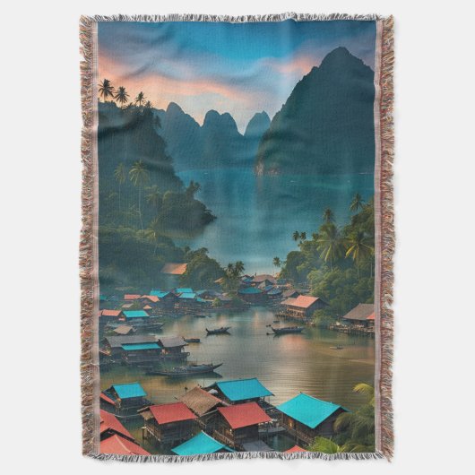 Indonesisches Fischerdorf Decke (Vorderseite Vertikal)