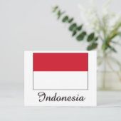 Indonesisches Flag-Design Postkarte (Stehend Vorderseite)