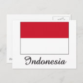 Indonesisches Flag-Design Postkarte (Vorne/Hinten)