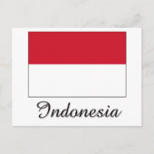 Indonesisches Flag-Design Postkarte (Vorderseite)