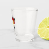 indonesisches Flaggenemblem Schnapsglas (Rechts)