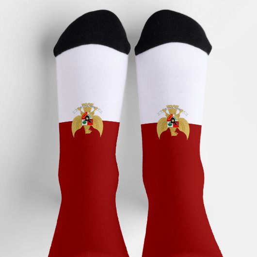 indonesisches Flaggenzeichen Socken (Oben)