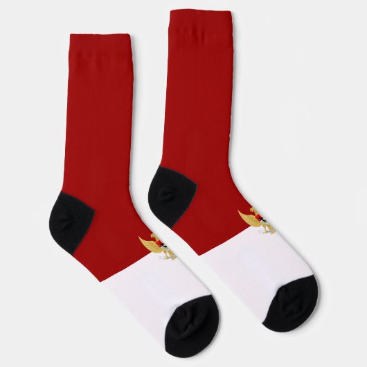 indonesisches Flaggenzeichen Socken (Rechts)