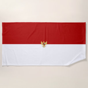 Indonesisches Flaggenzeichen   Strandtuch