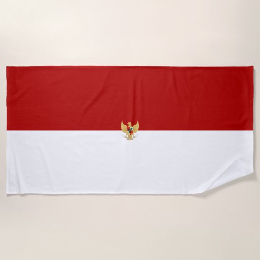 Indonesisches Flaggenzeichen Strandtuch (Vorderseite)