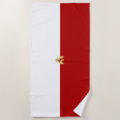Indonesisches Flaggenzeichen Strandtuch (Vorderseite)