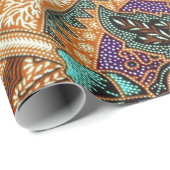 Indonesisches Muster Geschenkpapier (Rolleneckpunkt)