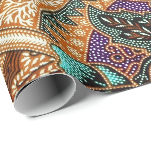 Indonesisches Muster Geschenkpapier (Rolleneckpunkt)