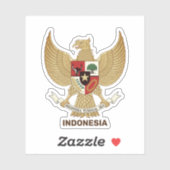 Indonesisches NationalEmblem Aufkleber (Blatt)