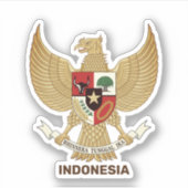 Indonesisches NationalEmblem Aufkleber (Vorderseite)