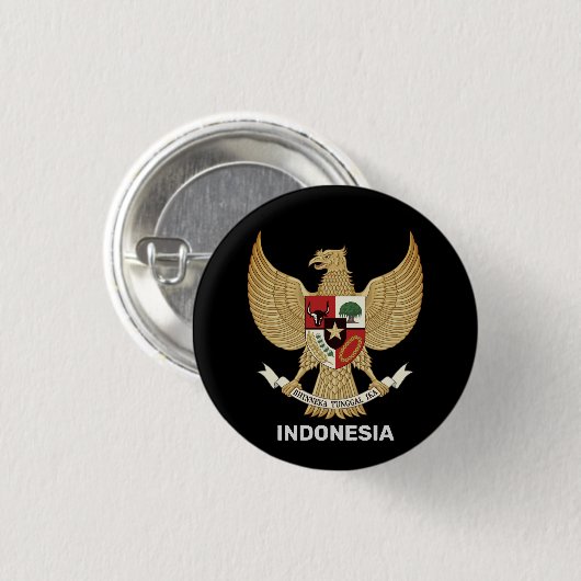 Indonesisches NationalEmblem Button (Vorne & Hinten)
