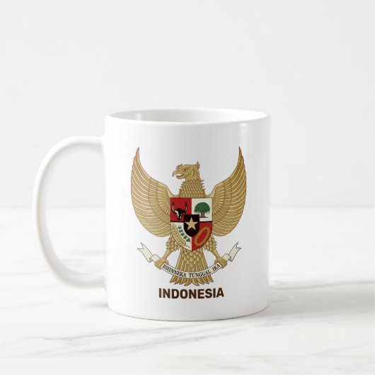 Indonesisches NationalEmblem Kaffeetasse (Links)